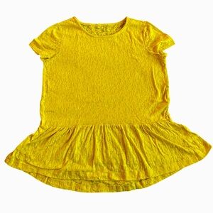 GAP Bright Yellow Short Sleeve Kids Tee XL